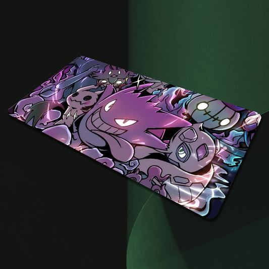 phantom mirage mouse pad with gengar and other ghost type pokemon frontal